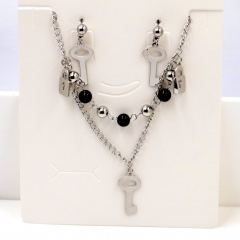 Stainless steel jewelry Necklace Earrings set Wholesale
