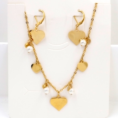 Stainless steel jewelry Necklace Earrings set Wholesale