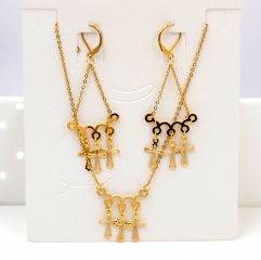 Stainless steel jewelry Necklace Earrings set Wholesale
