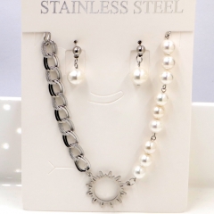 Stainless steel jewelry Necklace Earrings set Wholesale