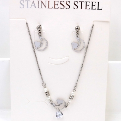 Stainless steel jewelry Necklace Earrings set Wholesale