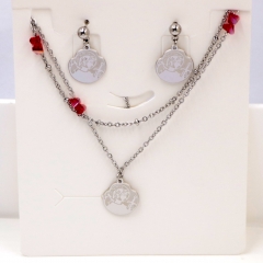 Stainless steel jewelry Necklace Earrings set Wholesale