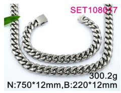 Stainless steel jewelry Necklace Bracelet set Wholesale