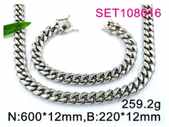 Stainless steel jewelry Necklace Bracelet set Wholesale