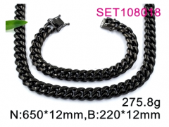 Stainless steel jewelry Necklace Bracelet set Wholesale