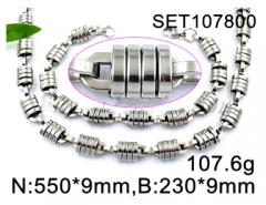 Stainless steel jewelry Necklace Bracelet set Wholesale