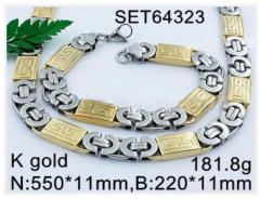 Stainless steel jewelry Necklace Bracelet set Wholesale