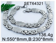 Stainless steel jewelry Necklace Bracelet set Wholesale