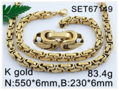 Stainless steel jewelry Necklace Bracelet set Wholesale