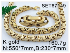 Stainless steel jewelry Necklace Bracelet set Wholesale