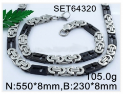 Stainless steel jewelry Necklace Bracelet set Wholesale