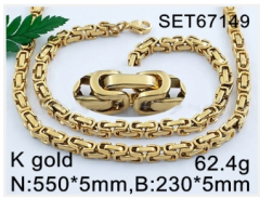 Stainless steel jewelry Necklace Bracelet set Wholesale