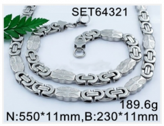Stainless steel jewelry Necklace Bracelet set Wholesale
