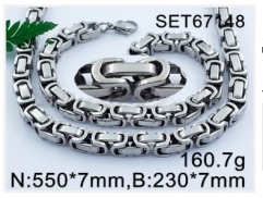 Stainless steel jewelry Necklace Bracelet set Wholesale