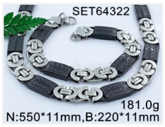 Stainless steel jewelry Necklace Bracelet set Wholesale