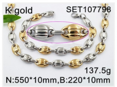 Stainless steel jewelry Necklace Bracelet set Wholesale