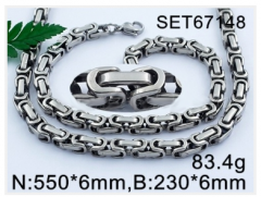 Stainless steel jewelry Necklace Bracelet set Wholesale