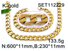 Stainless steel jewelry Necklace Bracelet set Wholesale