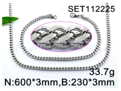 Stainless steel jewelry Necklace Bracelet set Wholesale