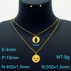 Stainless steel jewelry Necklace Earrings set Wholesale