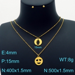Stainless steel jewelry Necklace Earrings set Wholesale