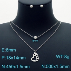 Stainless steel jewelry Necklace Earrings set Wholesale