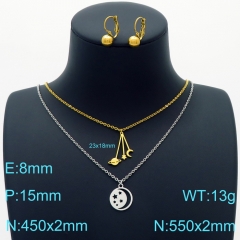 Stainless steel jewelry Necklace Earrings set Wholesale