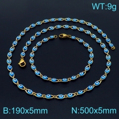 Stainless steel jewelry Necklace Bracelet set Wholesale