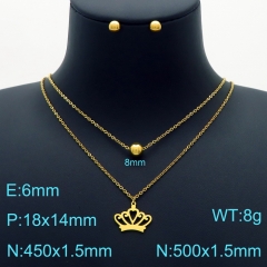 Stainless steel jewelry Necklace Earrings set Wholesale