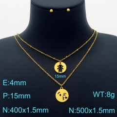 Stainless steel jewelry Necklace Earrings set Wholesale