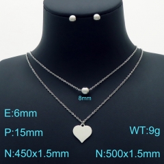 Stainless steel jewelry Necklace Earrings set Wholesale