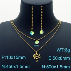 Stainless steel jewelry Necklace Earrings set Wholesale