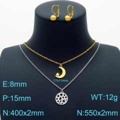 Stainless steel jewelry Necklace Earrings set Wholesale