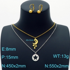 Stainless steel jewelry Necklace Earrings set Wholesale