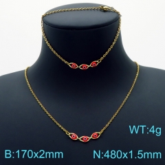 Stainless steel jewelry Necklace Bracelet set Wholesale