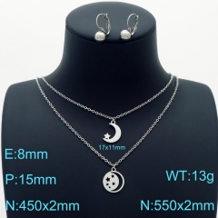 Stainless steel jewelry Necklace Earrings set Wholesale