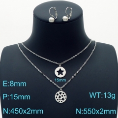 Stainless steel jewelry Necklace Earrings set Wholesale