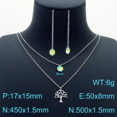 Stainless steel jewelry Necklace Earrings set Wholesale