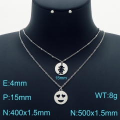 Stainless steel jewelry Necklace Earrings set Wholesale