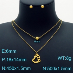 Stainless steel jewelry Necklace Earrings set Wholesale