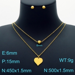 Stainless steel jewelry Necklace Earrings set Wholesale
