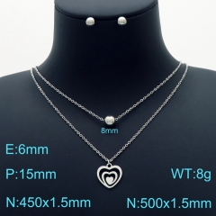 Stainless steel jewelry Necklace Earrings set Wholesale