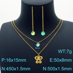 Stainless steel jewelry Necklace Earrings set Wholesale