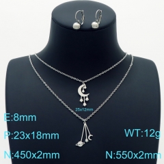 Stainless steel jewelry Necklace Earrings set Wholesale