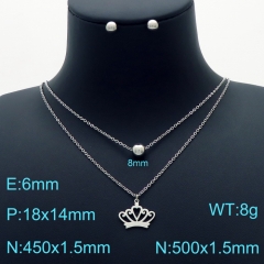 Stainless steel jewelry Necklace Earrings set Wholesale