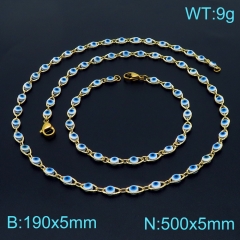 Stainless steel jewelry Necklace Bracelet set Wholesale