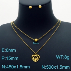 Stainless steel jewelry Necklace Earrings set Wholesale