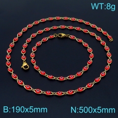 Stainless steel jewelry Necklace Bracelet set Wholesale