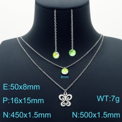 Stainless steel jewelry Necklace Earrings set Wholesale