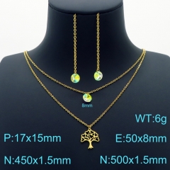 Stainless steel jewelry Necklace Earrings set Wholesale